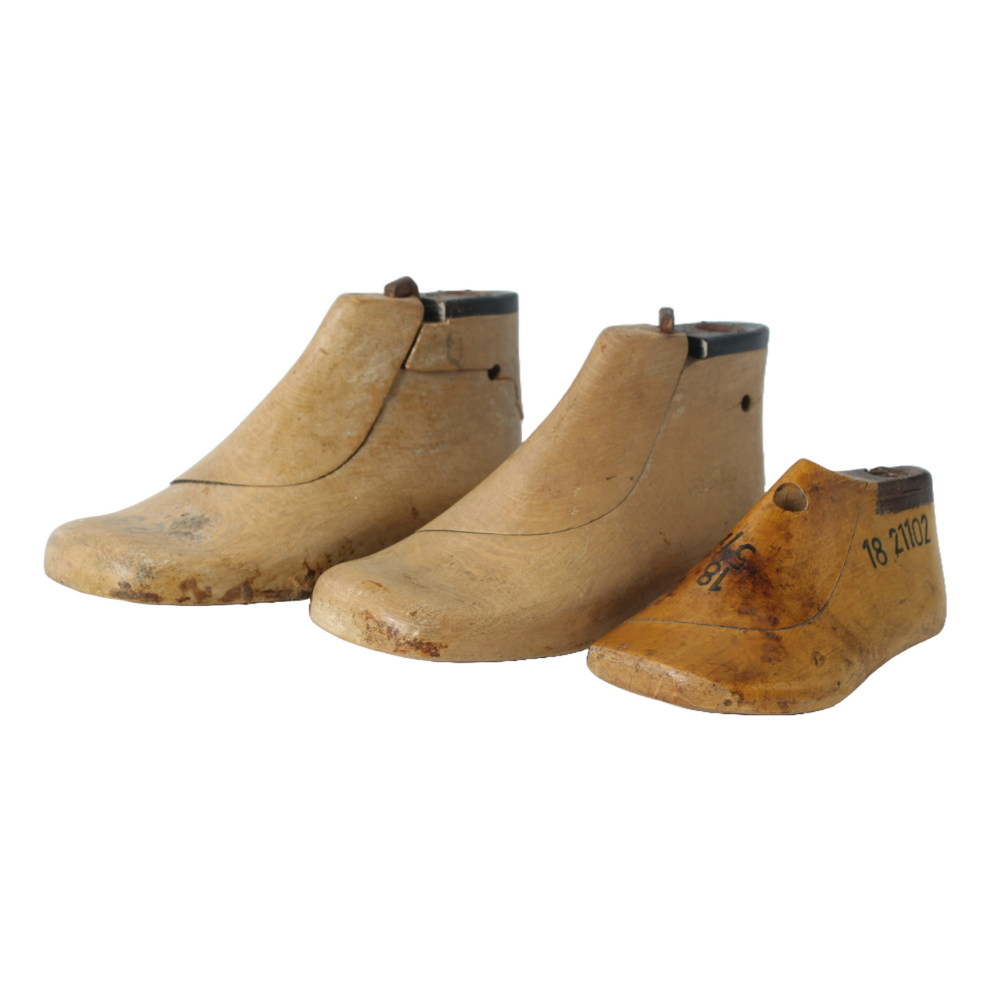 Vintage Wooden Shoe Lasts by Heinrich Schmidt, Children size, set of 3