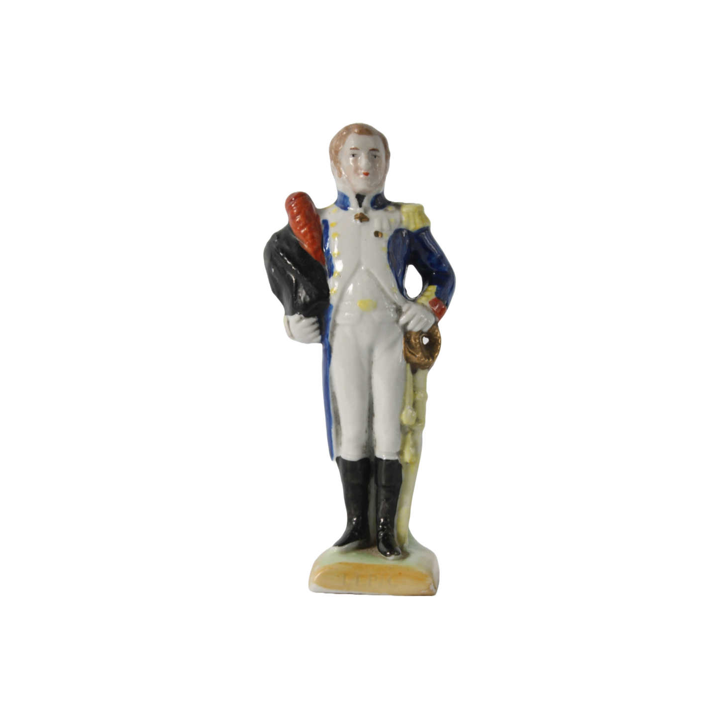 Hand-Painted Porcelain Figurine of General Louis Lepic, Kister Scheibe Alsbach,