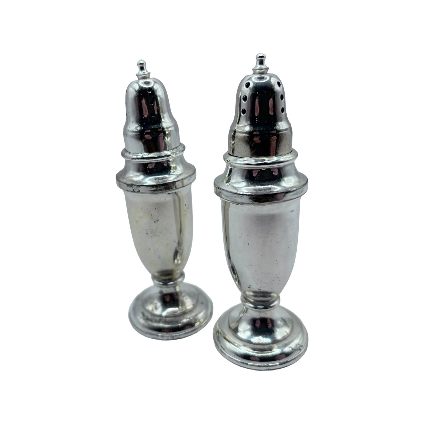 Beautiful Antique Silver Plated Salt & Pepper Shakers