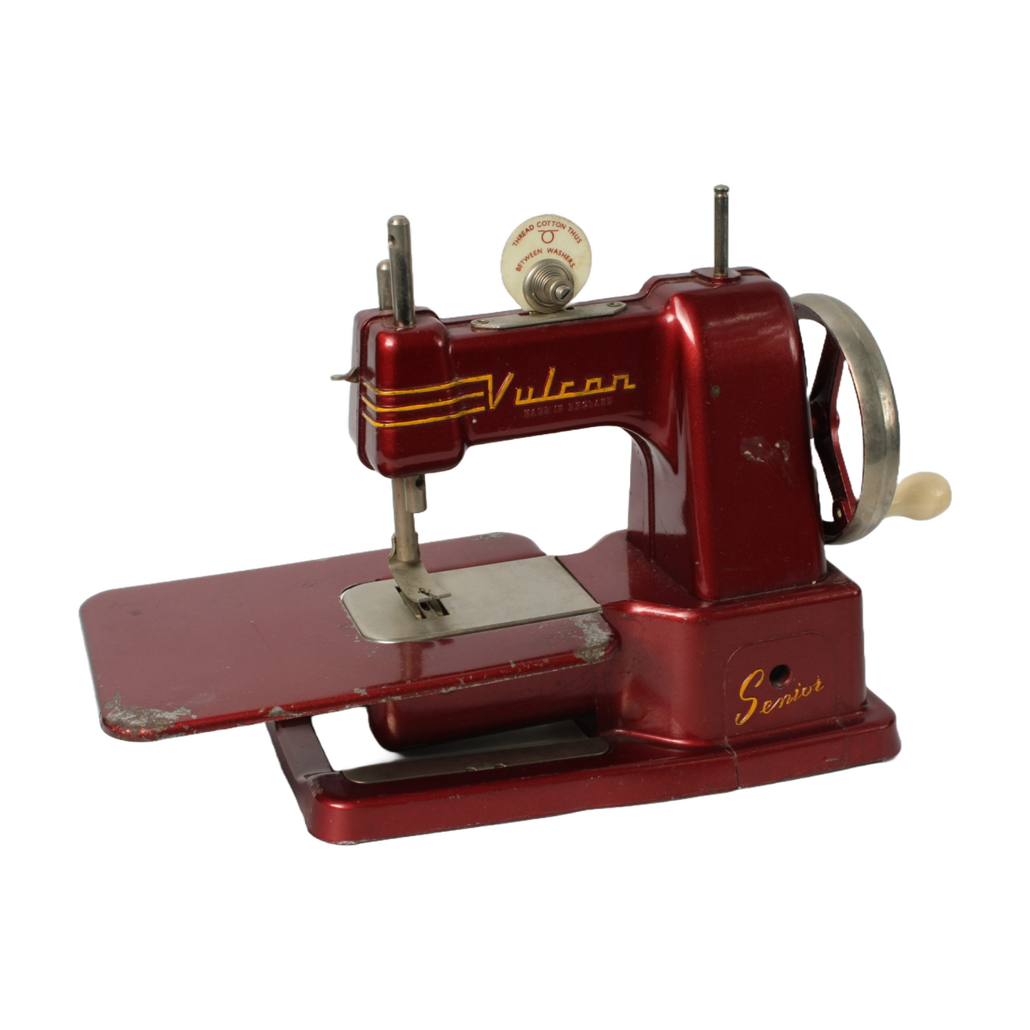 Vintage Vulcan Senior Child's Sewing Machine in Original Box - 1950s Collectible
