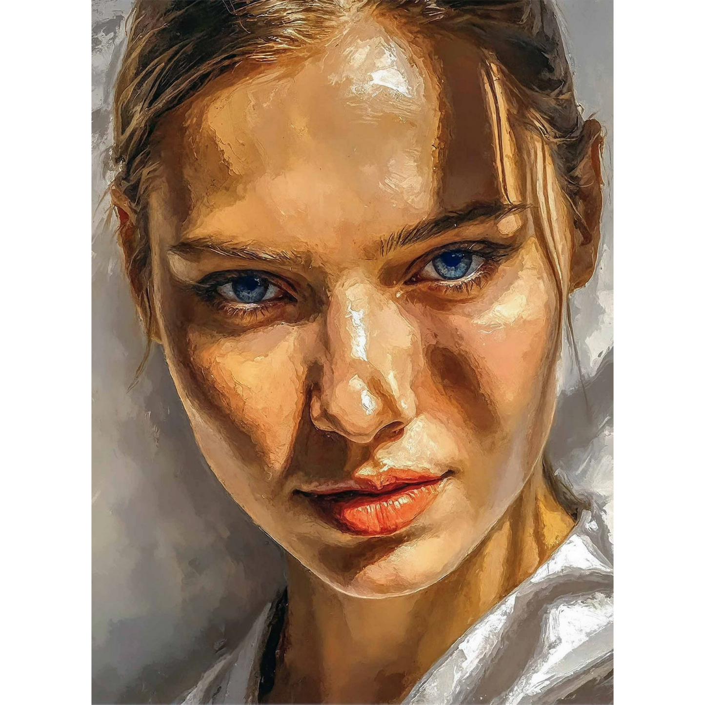 Expressive Realistic Portrait "Liza" by Ronnie Bravo | Hand-Painted | Unique Art
