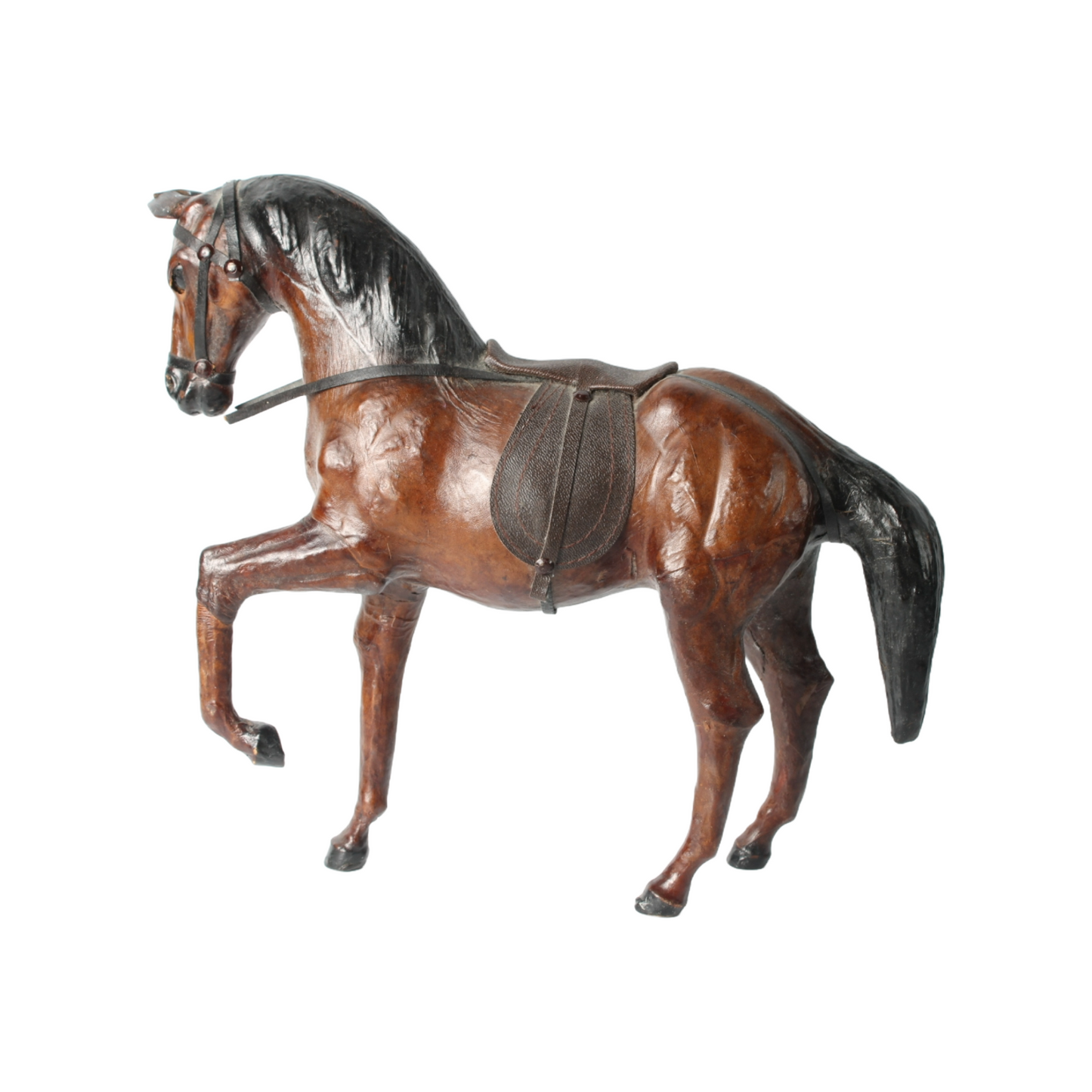 Rare Vintage Leather Horse - Handmade Collectors Item