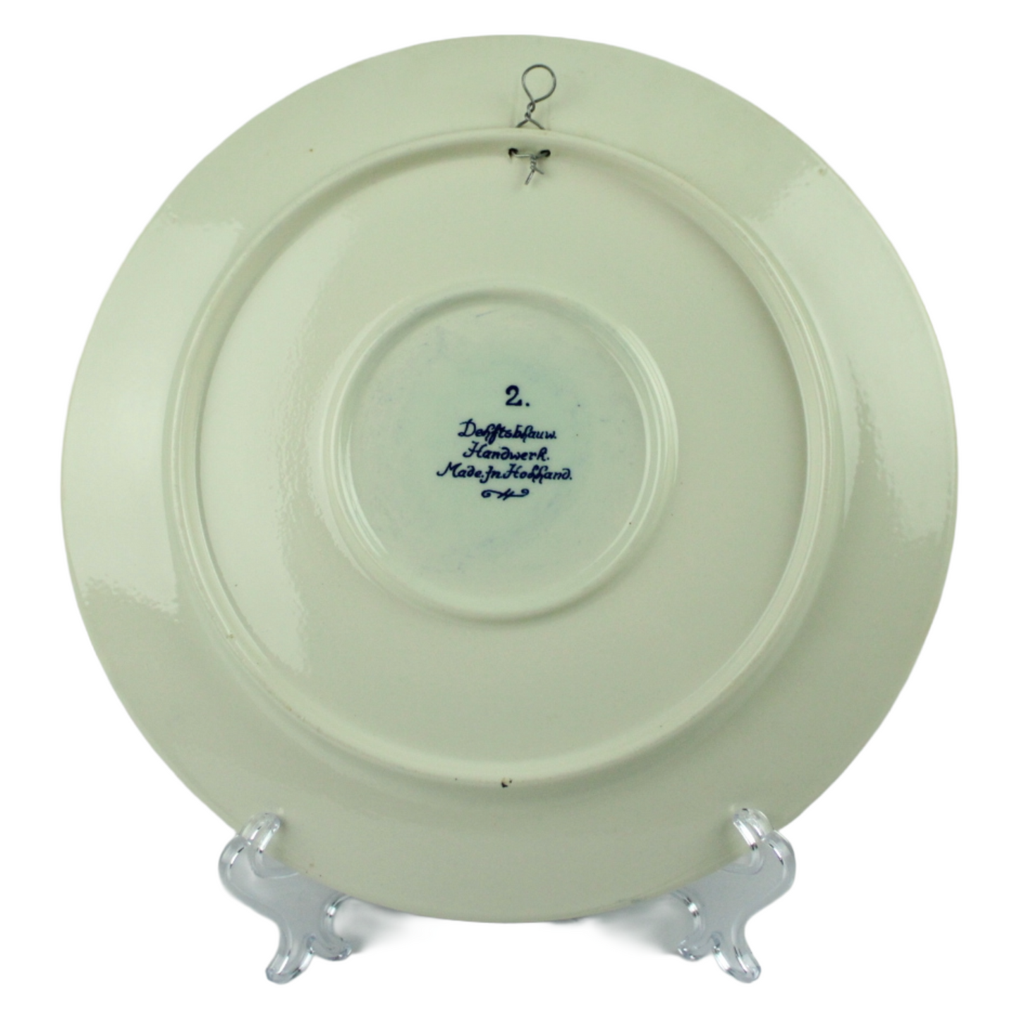 Delft Blue Style Wall Plate with Harbor Scene & Dutch Proverb (ca. 1950–1980)