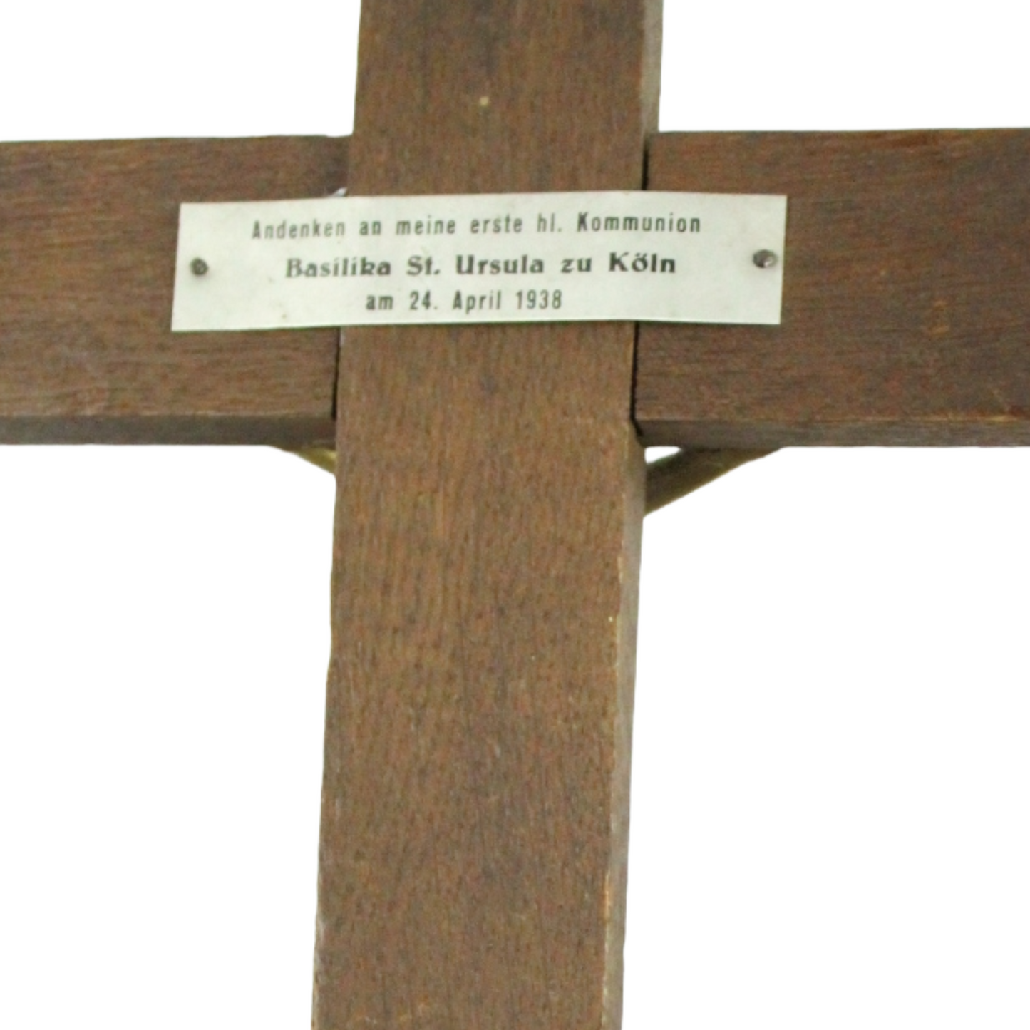 Antique First Communion Crucifix – Cologne, St. Ursula Basilica (Dated 1938)