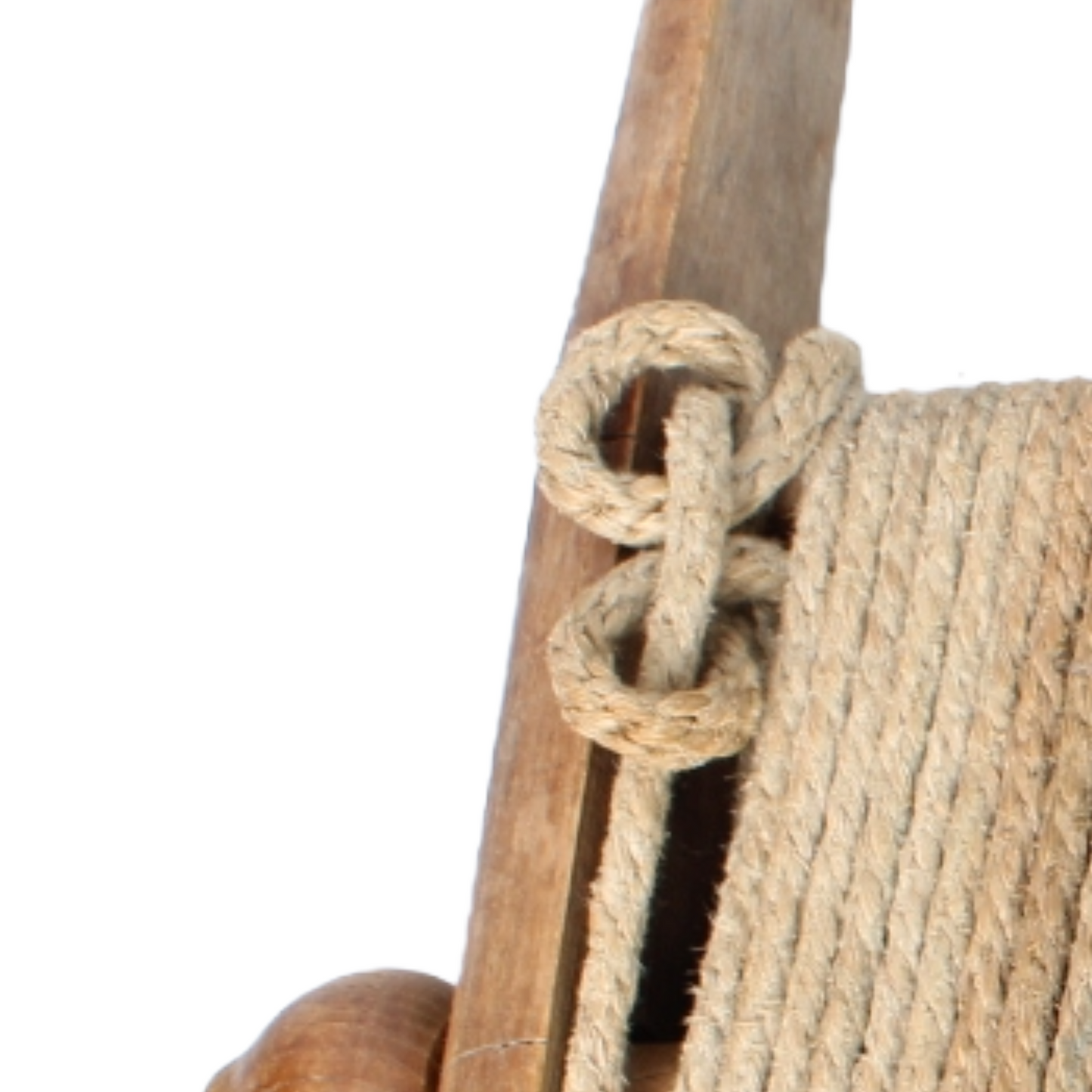 Antique Wooden Reel with Rope – 19th Century