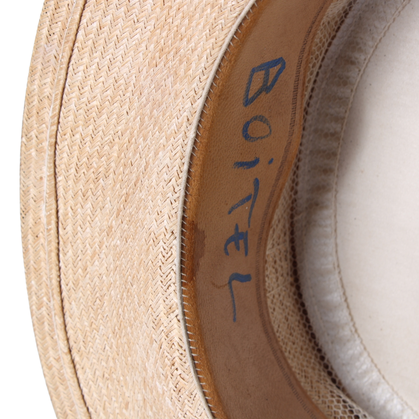 Antique French Canotier (Boater) Straw Hat – Belle Époque (ca. 1900–1920)