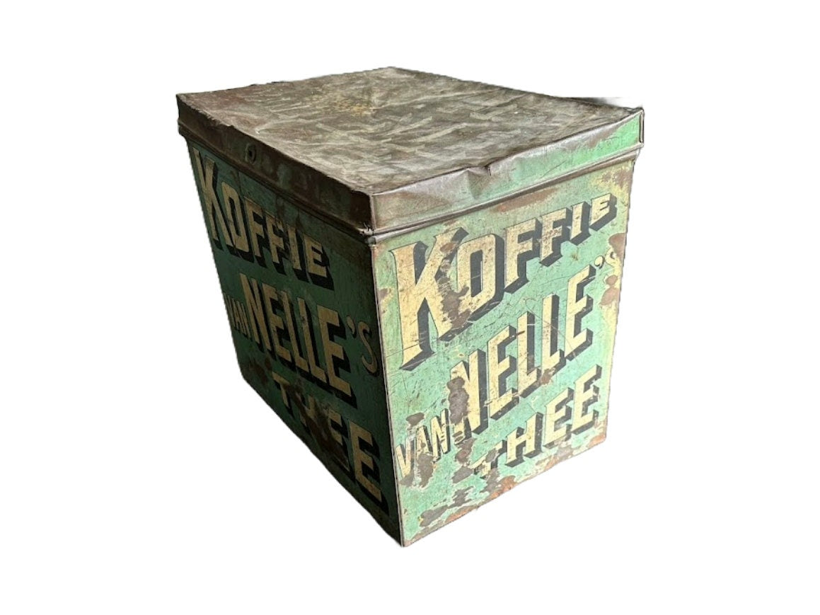 Prachtige groot vintage Van Nelle koffieblik
