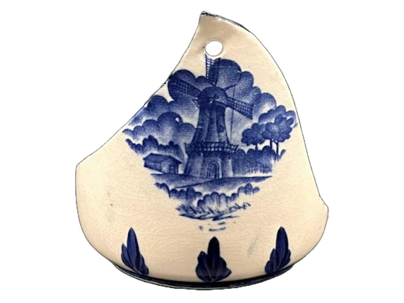 Delfts Blauwe Kaarsenstandaard - 15 cm (5.91 inch) - Perfecte vintage conditie - Delft- Handgeschilderd - Gratis verzending
