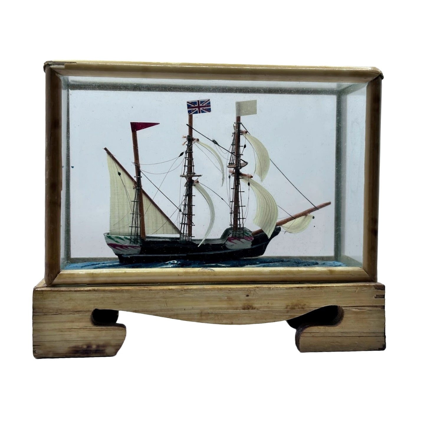 Fantastic model of an English warship - Unique - Vintage - Antique - Free Shipping - Collector's item