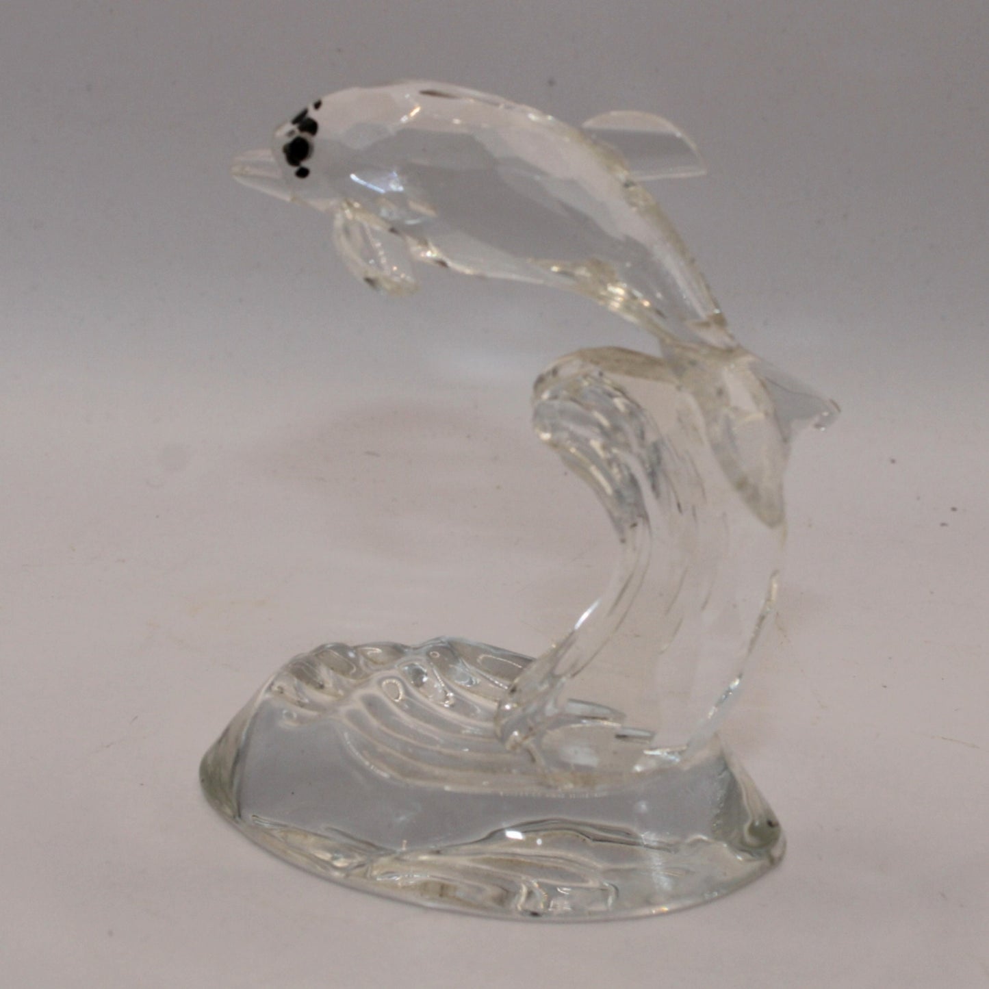 Elegant Kistral Crystal Dolphin Statue - 18 cm High - Beautiful Collector's Item