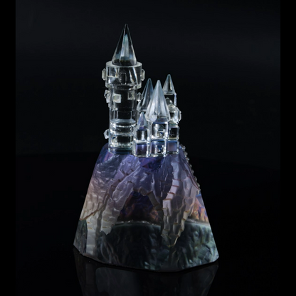 Vintage Crystal Castle by Hadrian Crystal - Timeless Collectible - Unique Glass