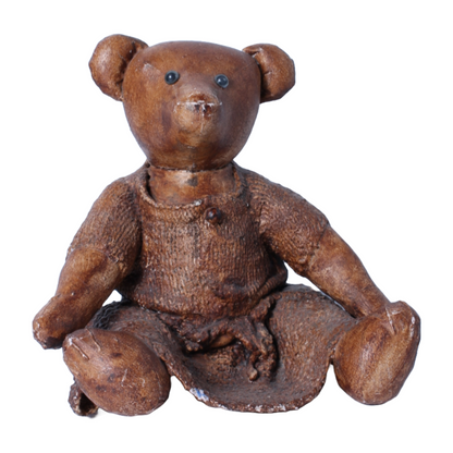 Bronze-Colored Teddy Bear - Handmade in England - Sitting 23 cm