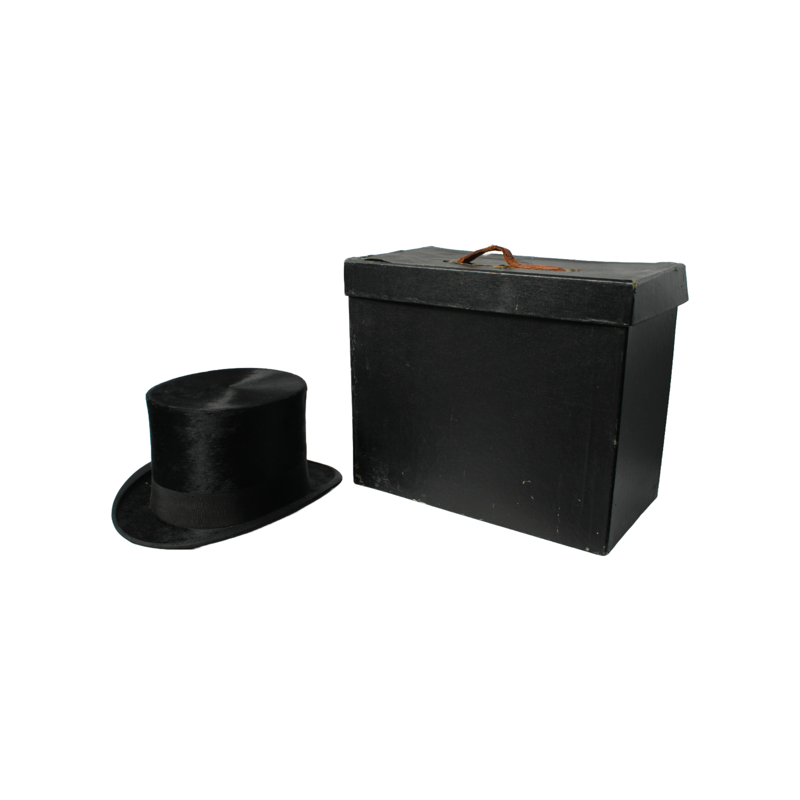 Antique Moleskin Top Hat by Drickson & Co, London - With original box