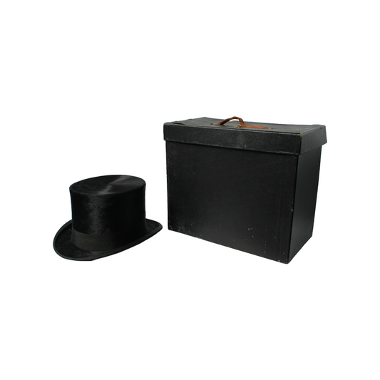 Antique Moleskin Top Hat by Drickson & Co, London - With original box