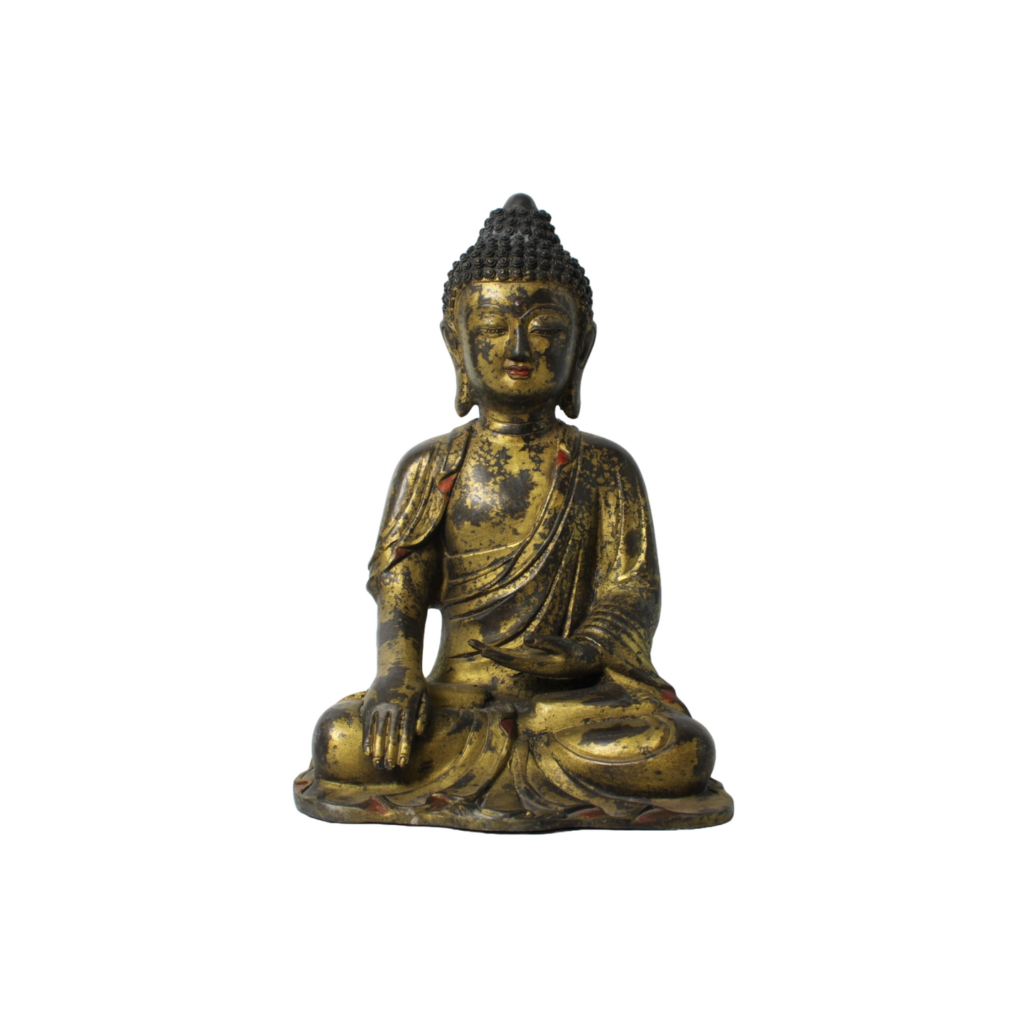 Antique Chinese Gilt Bronze Buddha Statue | Ming Xuande Mark |