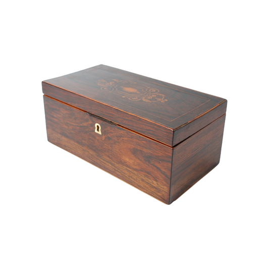 Antique Dutch Tobacco Box – 19th Century – Rosewood with Inlay
