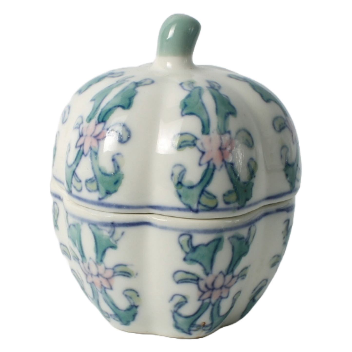 Set of 3 Porcelain Jars with Traditional Chinese Decoration, 20th Century