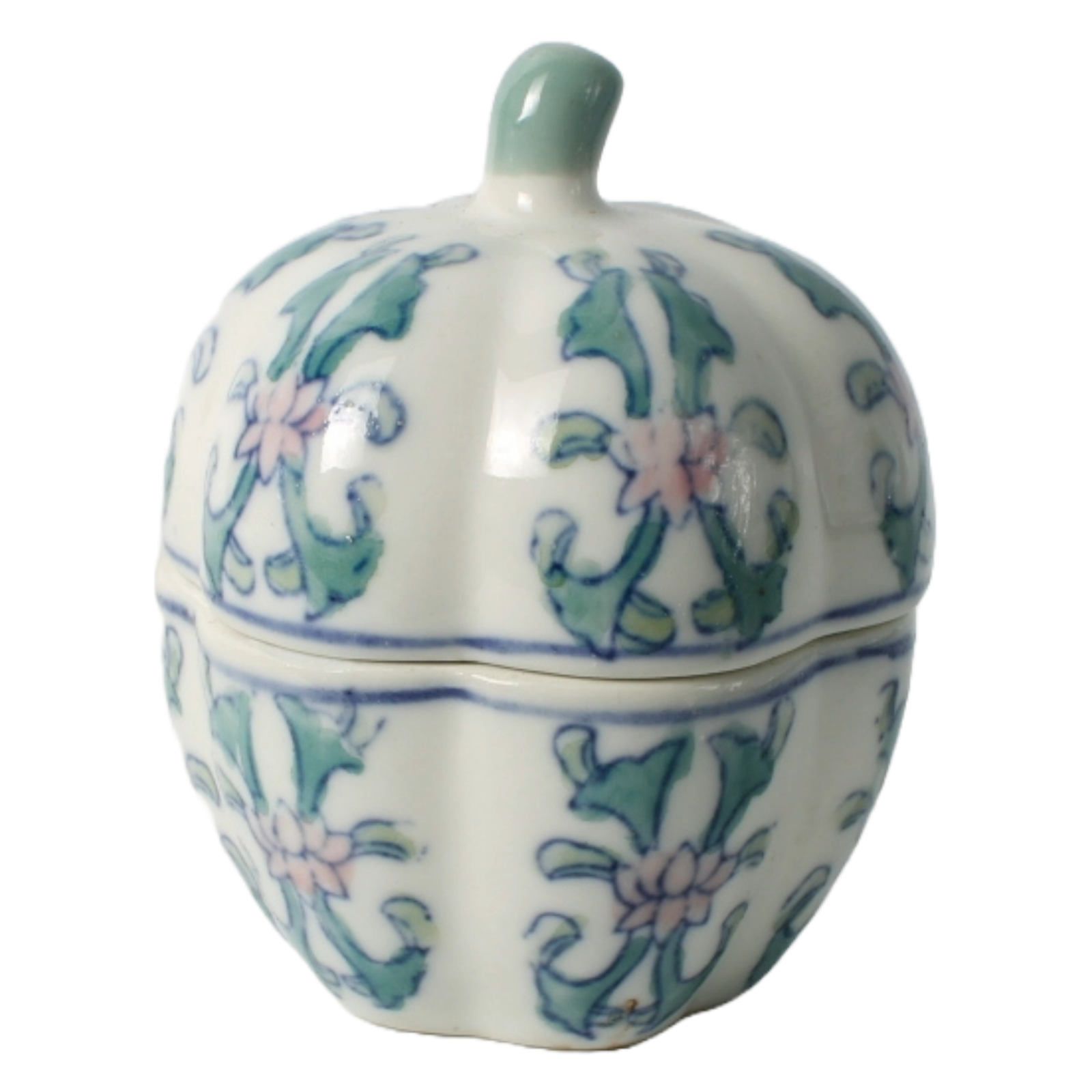 Set of 3 Porcelain Jars with Traditional Chinese Decoration, 20th Century