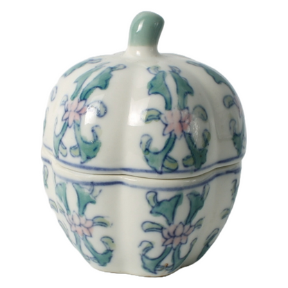 Set of 3 Porcelain Jars with Traditional Chinese Decoration, 20th Century