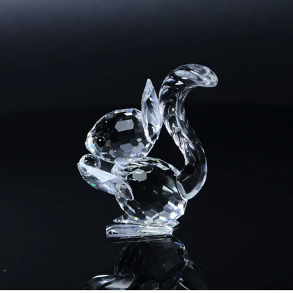 Swarovski Squirrel with Nut - Beautiful Crystal Figurine from Austria