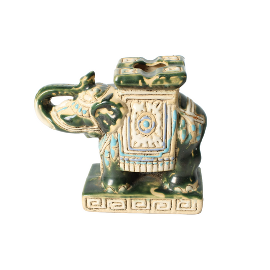 Vintage Ceramic Elephant Figurine – Decorative and Functional
