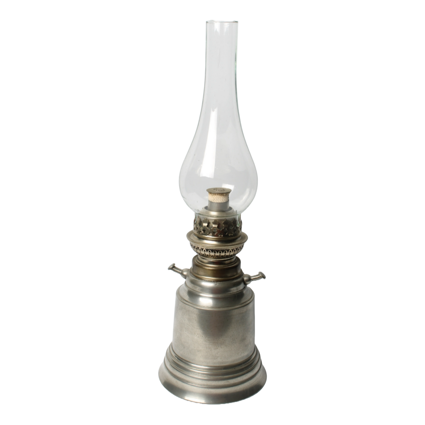 Vintage Tin Oil Lamp with Glass Chimney by De Boutsport, Circa 1974