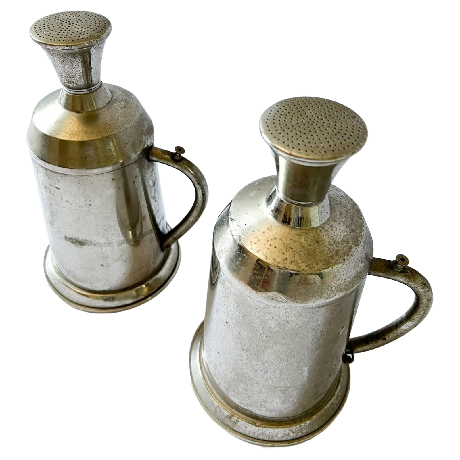 Set of 2 Vintage Talcum Powder Jars - Barbería 26 cm - Metal Jars