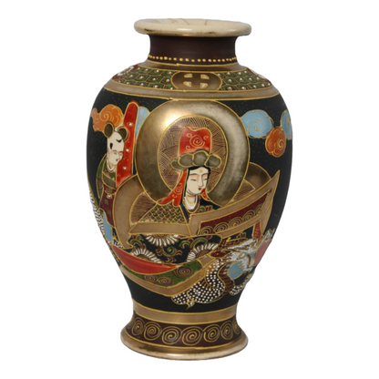 Hand-Painted Japanese Vase - Signs of Use - 20th Century Masterpiece
