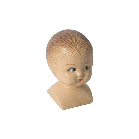 Vintage Decorative Child Bust – Hand-Painted, Mid-Century Unique Collectible
