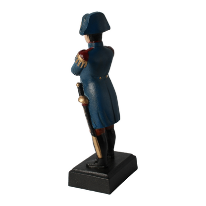 Cast Iron Napoleon Bonaparte Statue, Detailed French Historical Figure, 28 cm