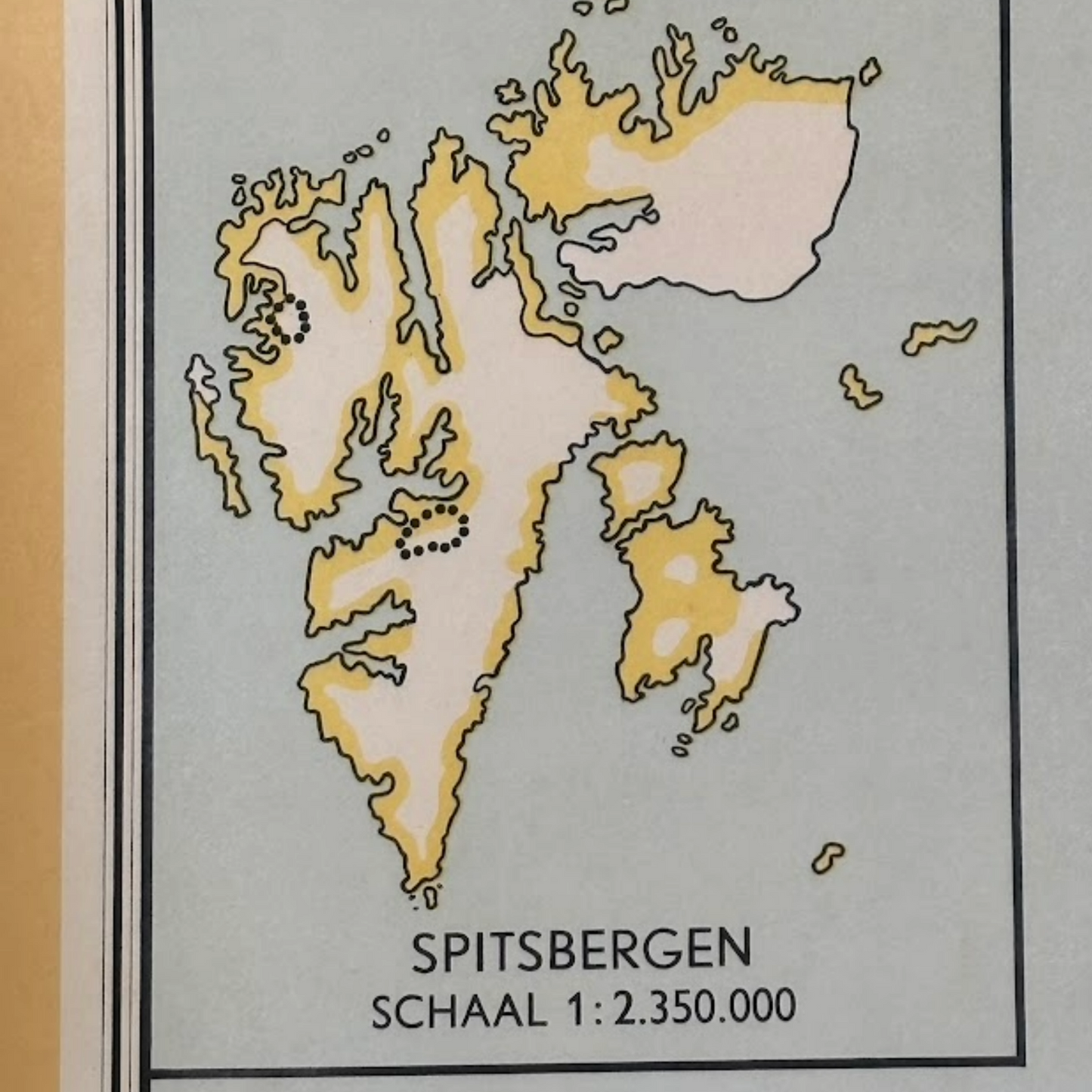 Vintage Scandinavian & Finland School Map on Canvas with Wooden Rods
