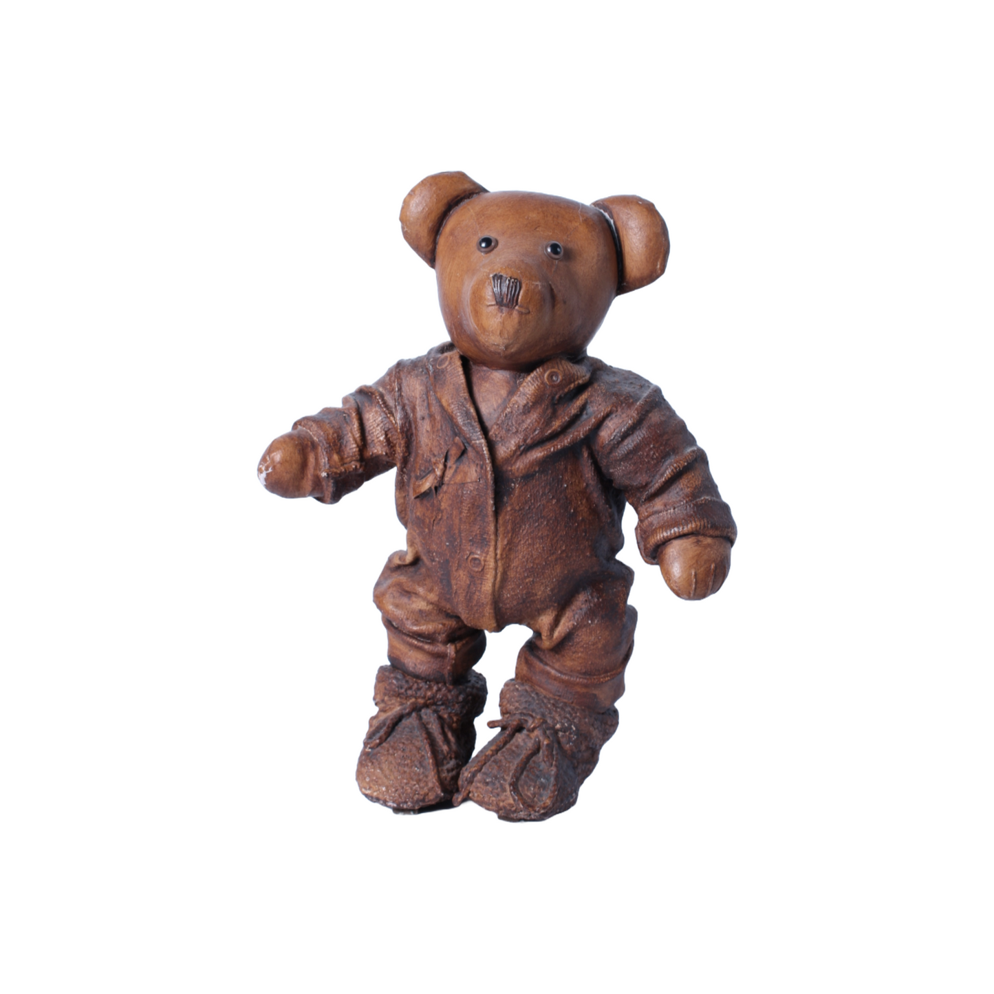 Bronze-Colored Teddy Bear - Handmade in England - Standing 35 cm