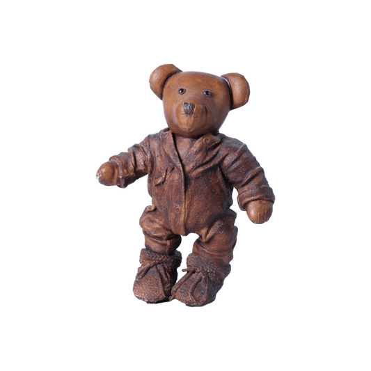 Bronze-Colored Teddy Bear - Handmade in England - Standing 35 cm