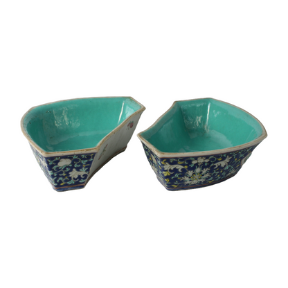 Antique Chinese Serving Bowls | 18th-19th Century Qing Dynasty Porcelain |