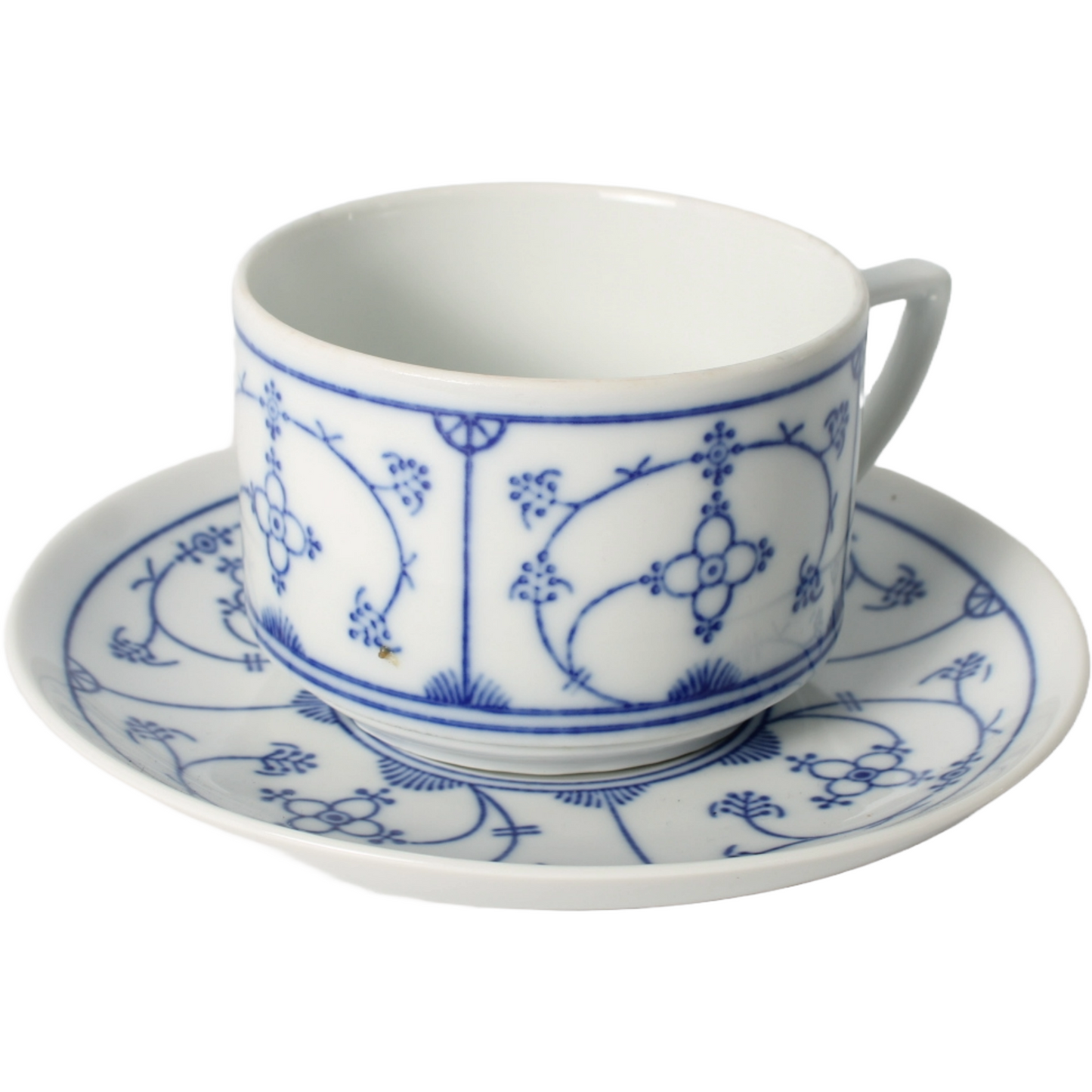 Vintage Jäger Eisenberg Blau Saks coffee set, 9 cups and 10 saucers, hand-painte