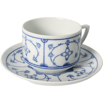 Vintage Jäger Eisenberg Blau Saks coffee set, 9 cups and 10 saucers, hand-painte