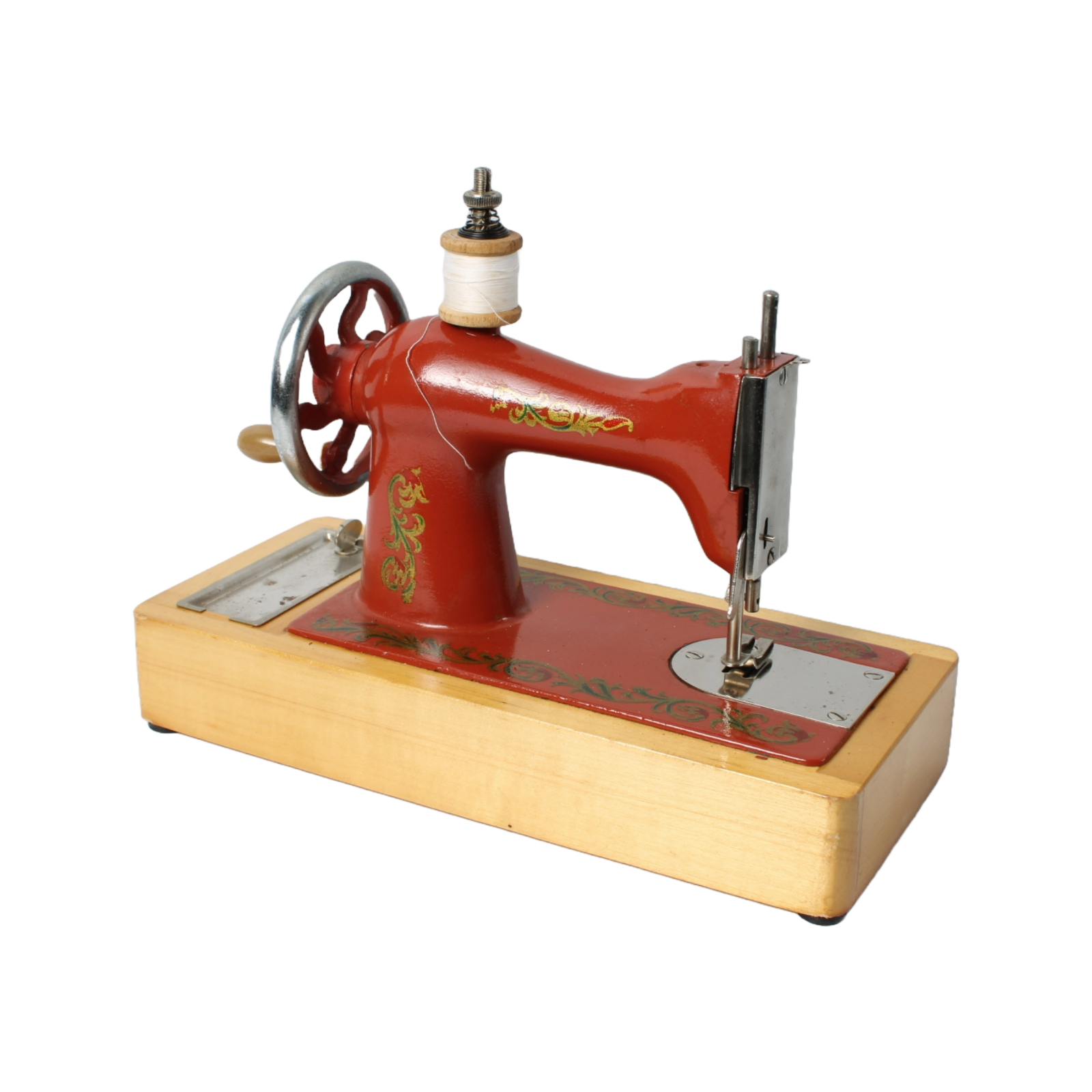 Vintage Orsha Children's Sewing Machine with Original Box - USSR Collectible