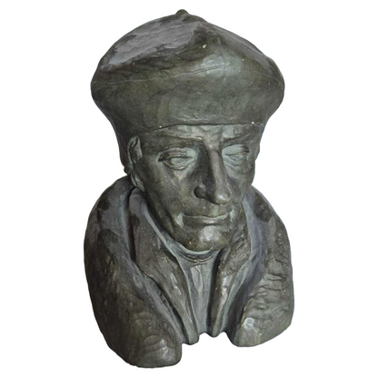 Ceramic Bust of Desiderius Erasmus | Signed by Antheunis | Historical Figur