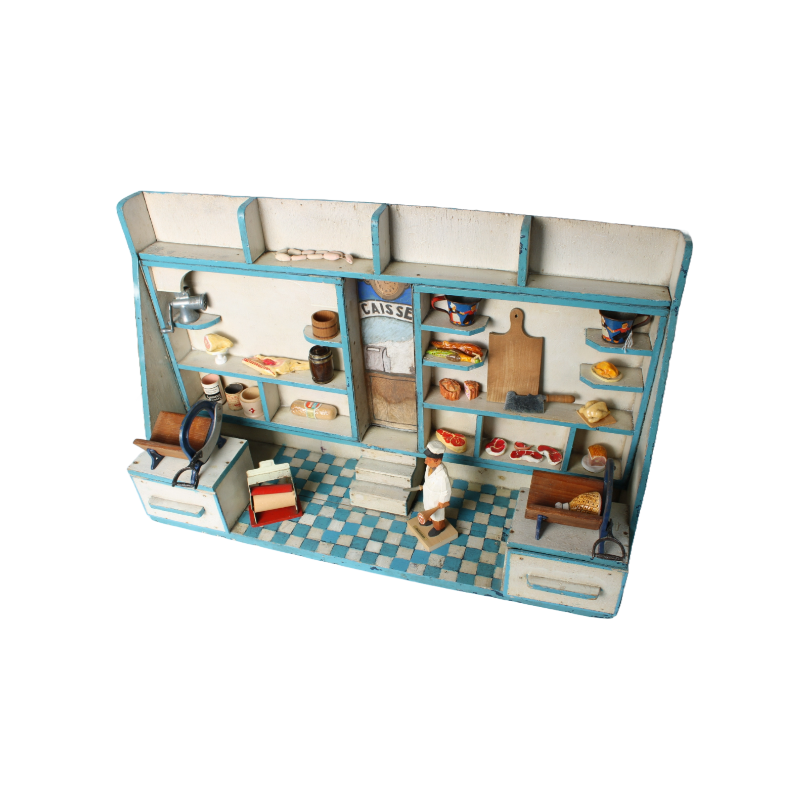 Rare Antique Miniature Butcher Shop from 1920–1950 | Diorama Toy Store