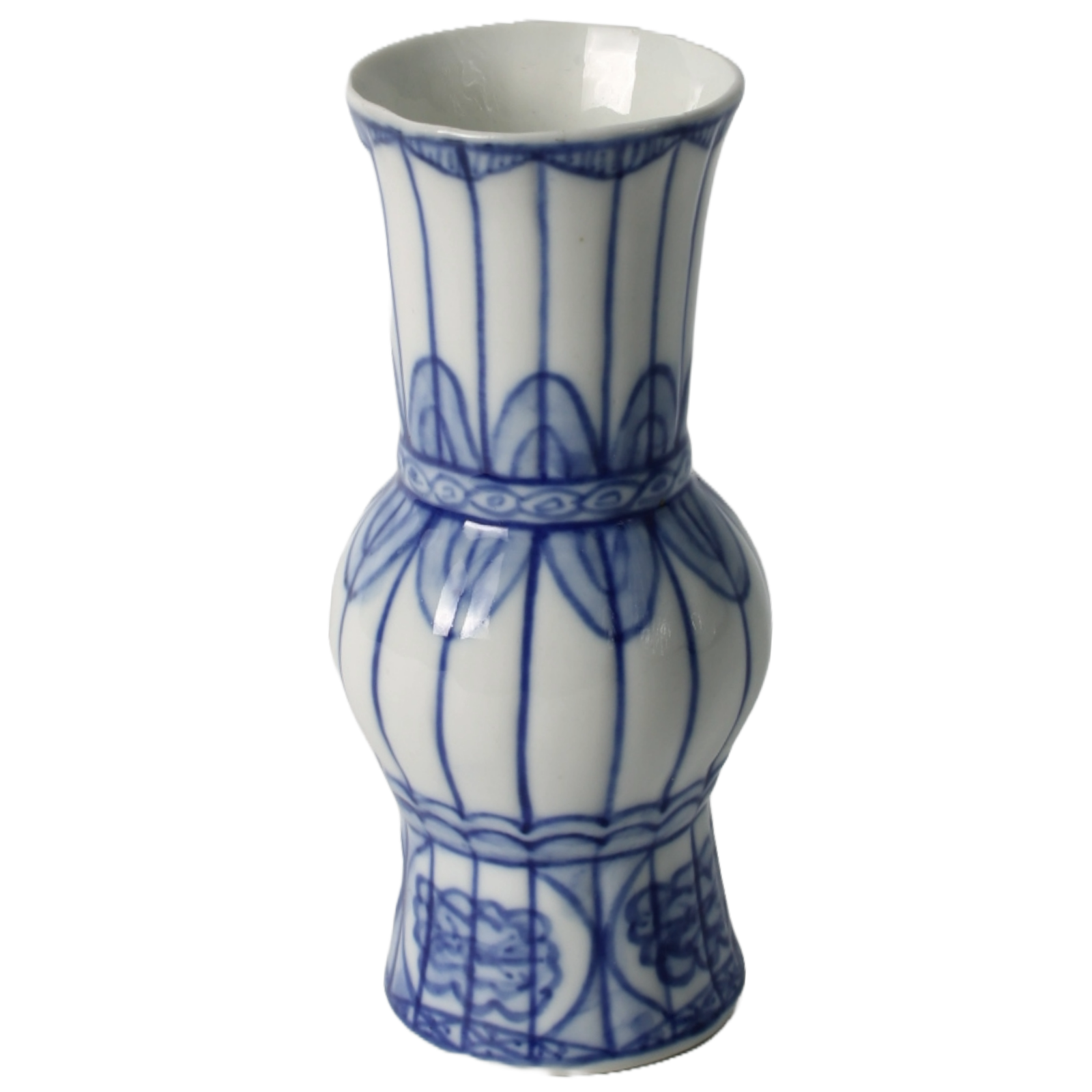 Small Blue and White Porcelain Vase - Traditional Chinese Design