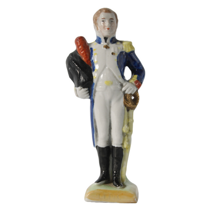 Hand-Painted Porcelain Figurine of General Louis Lepic, Kister Scheibe Alsbach,