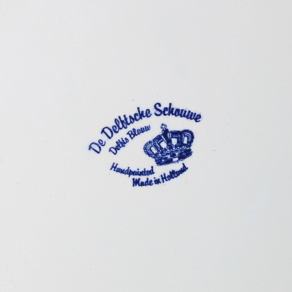 Hand-Painted XL Delft Blue Wall Plate 38 cm Windmill by De Delftse Schouw