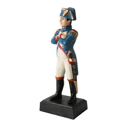 Cast Iron Napoleon Bonaparte Statue, Detailed French Historical Figure, 28 cm