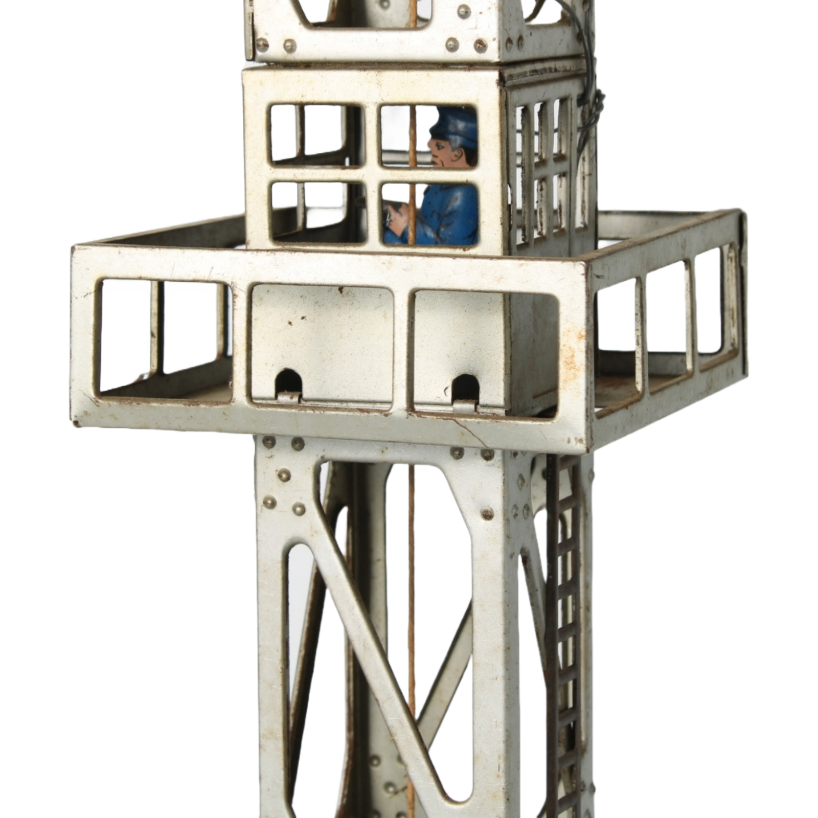 Rare Joustra Toy Crane from France ca. 1950–1965 | Mechanical Metal Crane