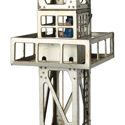Rare Joustra Toy Crane from France ca. 1950–1965 | Mechanical Metal Crane