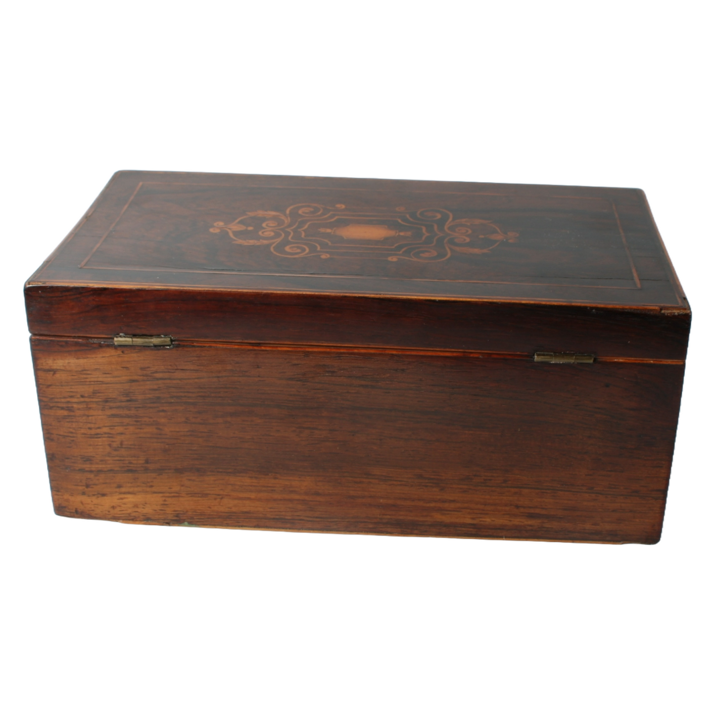 Antique Dutch Tobacco Box – 19th Century – Rosewood with Inlay