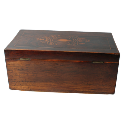 Antique Dutch Tobacco Box – 19th Century – Rosewood with Inlay