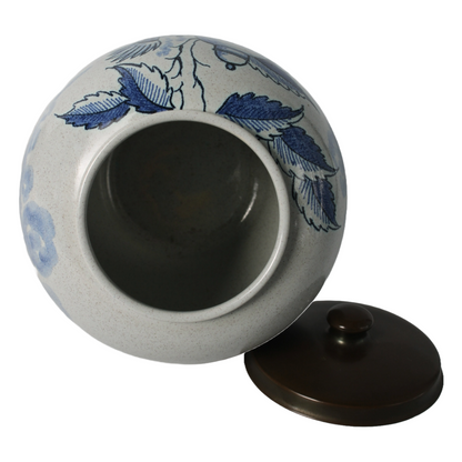 Rare Zenith Gouda Tobacco Jar | Hand-painted ceramic with colonial motif |