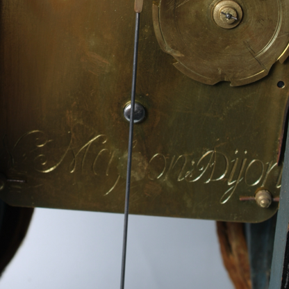 Antique Neuchâteloise Mantel Clock | Hand-Painted Wooden Timepiece ca. 1800 |