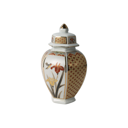 Japanese Porcelain Pot with Chokin Art and 24-Karat Gold Details